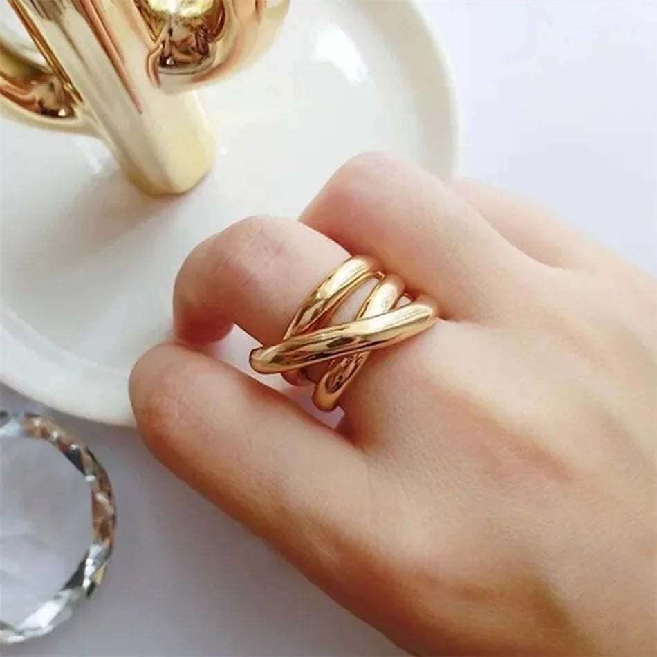 rings for women Stainless Steel ring woman Rock Square Heart Oval Classic Unisex Golden Jewelry Women ring like Wholesale