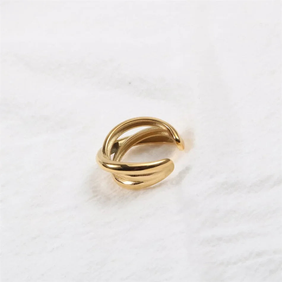 rings for women Stainless Steel ring woman Rock Square Heart Oval Classic Unisex Golden Jewelry Women ring like Wholesale