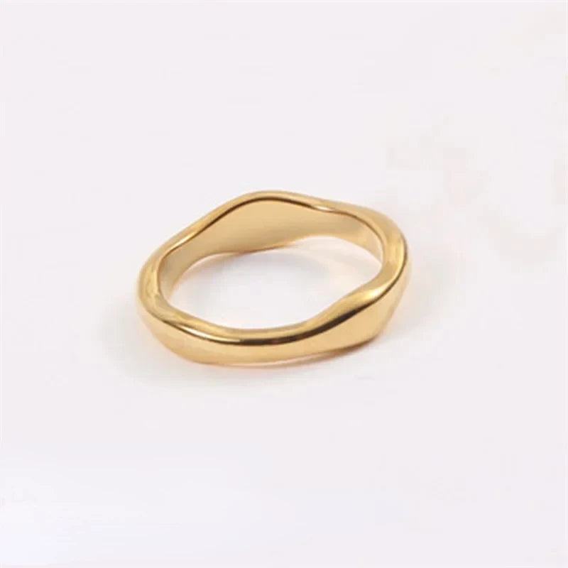 rings for women Stainless Steel ring woman Rock Square Heart Oval Classic Unisex Golden Jewelry Women ring like Wholesale