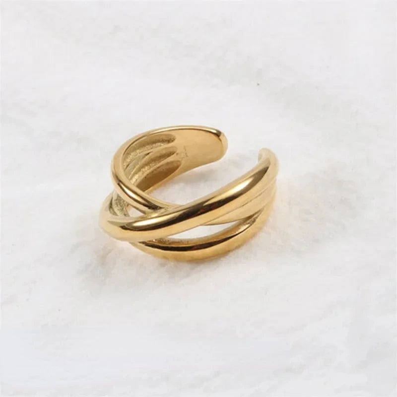 rings for women Stainless Steel ring woman Rock Square Heart Oval Classic Unisex Golden Jewelry Women ring like Wholesale