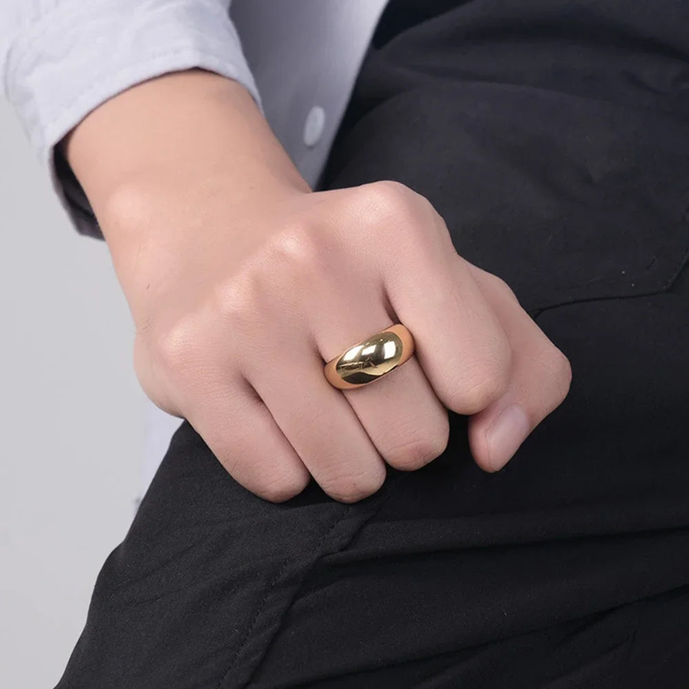 rings for women Stainless Steel ring woman Rock Square Heart Oval Classic Unisex Golden Jewelry Women ring like Wholesale