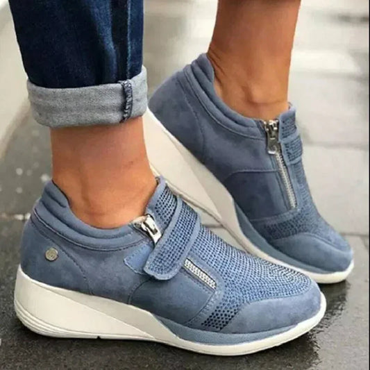 Women's Casual Shoes Autumn Fashion Casual Shoes Platform Solid Color Breathable Low Top Shoes Plus Size 43 Zapatos De Mujer0024