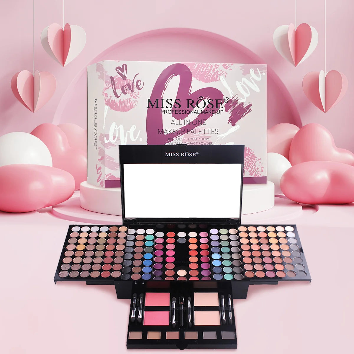 142-color eye shadow, 3-color blush, 3-color eyebrow powder makeup set, makeup artist's special makeup