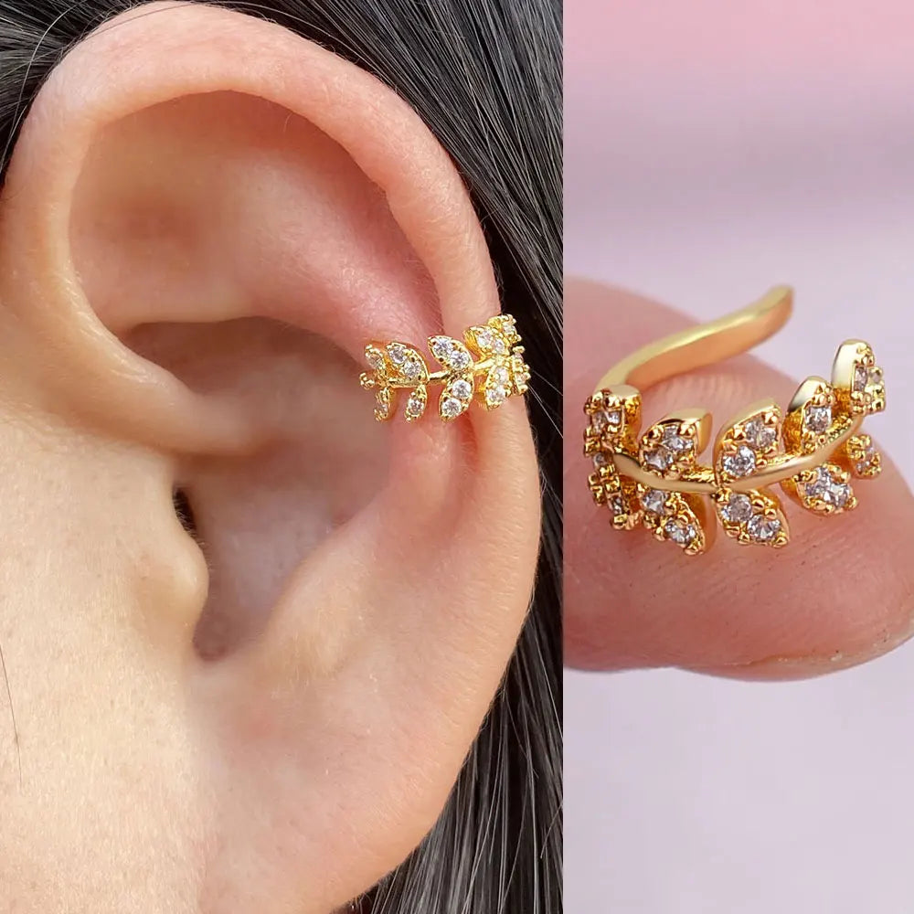 1Piece Climber Ear Cuff Ear Clip for Women CZ No Pierced C Shape Geometric Small Earcuff Ear Wrap Earcuff Clips Jewelry Gifts