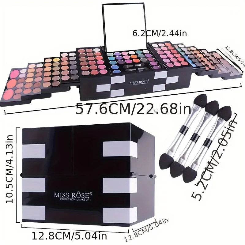 142-color eye shadow, 3-color blush, 3-color eyebrow powder makeup set, makeup artist's special makeup