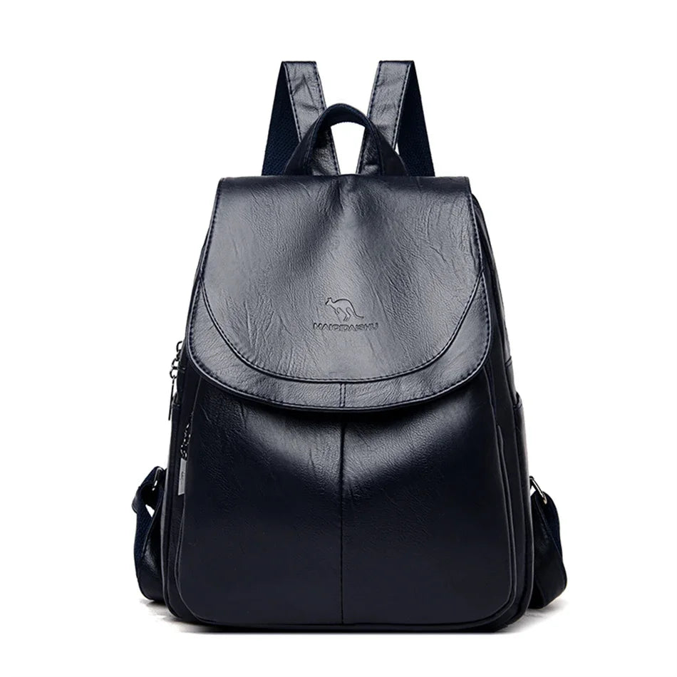 Ladies Bookbag Rucksack Women Large Capacity Backpack Purses High Quality Leather Female Vintage Bag School Bags Travel Bagpack