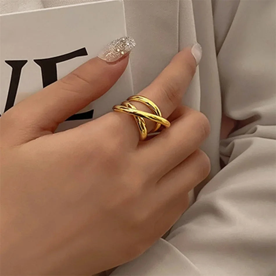 rings for women Stainless Steel ring woman Rock Square Heart Oval Classic Unisex Golden Jewelry Women ring like Wholesale