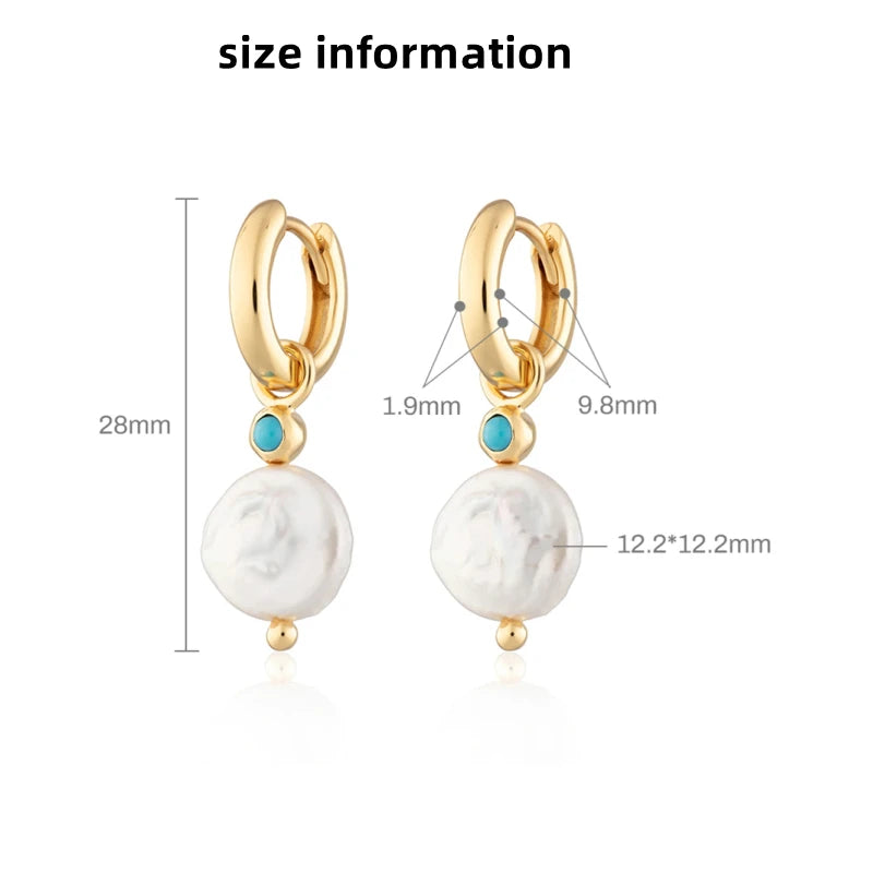 ROXI 925 Sterling Silver Pearls Earrings For Women Wedding Fine Jewelry Piercing Earrings Hoops Bohemia Pendientes Plata Earings